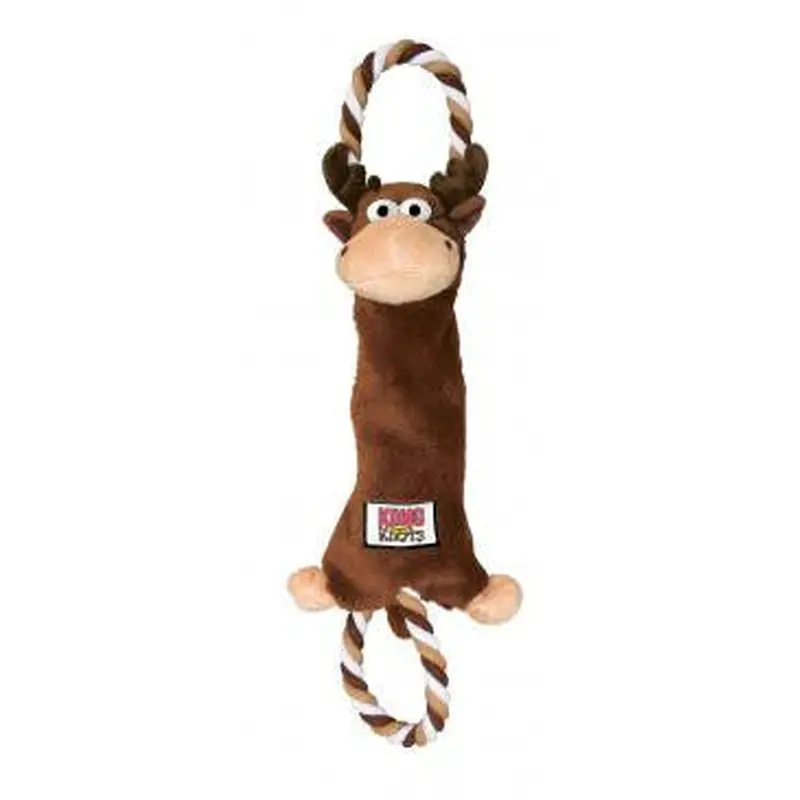 KONG Tugger Knots Moose Dog Toy Brown MD/LG