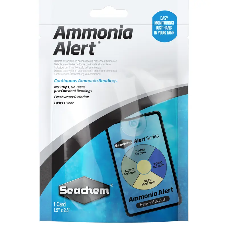 Seachem 1 Year Ammonia Alert Monitor 1 Card 1.5 in x 2.5 in