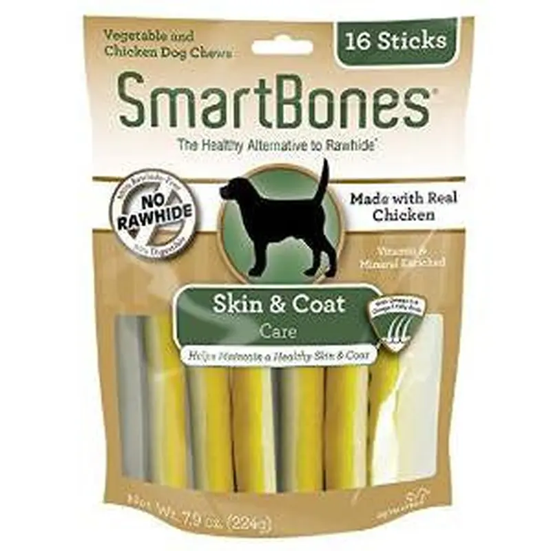 SmartBones Functional Sticks Skin & Coat 16 Pk 