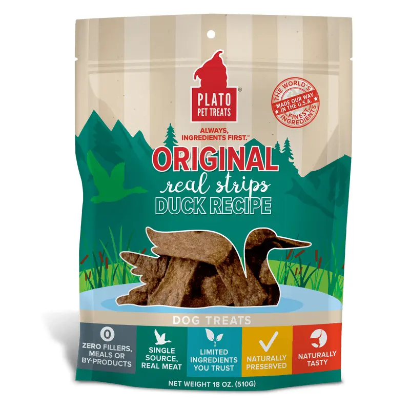 Plato Original Real Strips Duck Recipe 18oz 