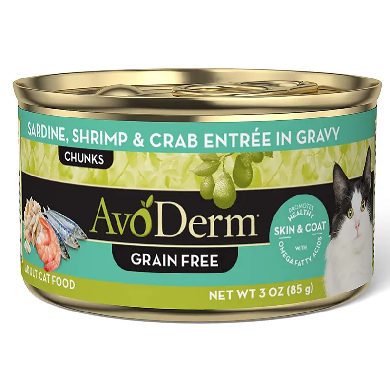 AvoDerm Grain-Free Wet Cat Food - Sardine, Shrimp & Crab - 3oz Can
