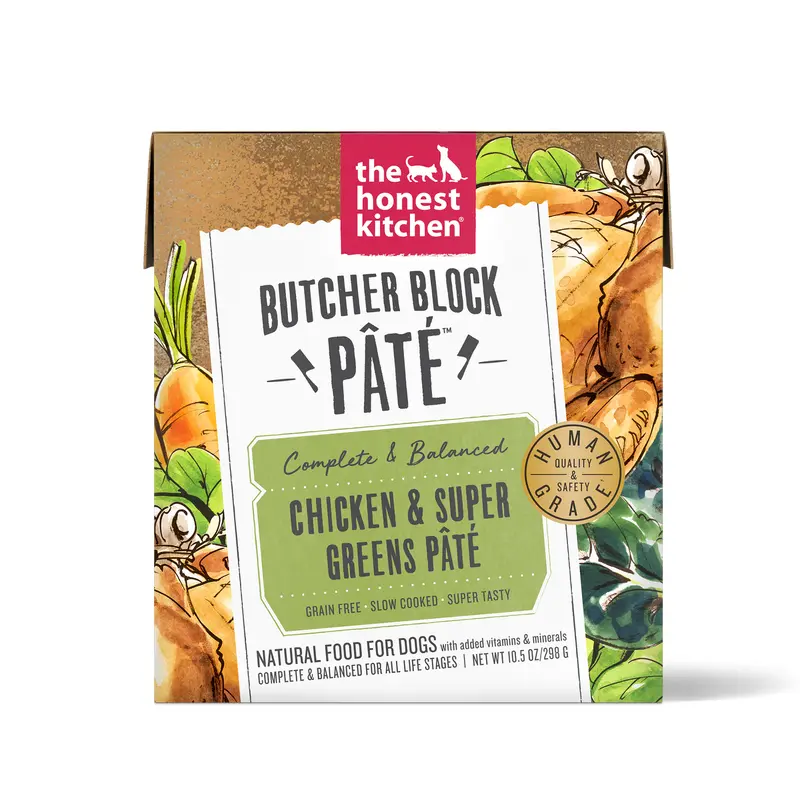 The Honest Kitchen Butcher Block Grain Free  Wet Dog Food-  Chicken & Super Greens - 10.5oz