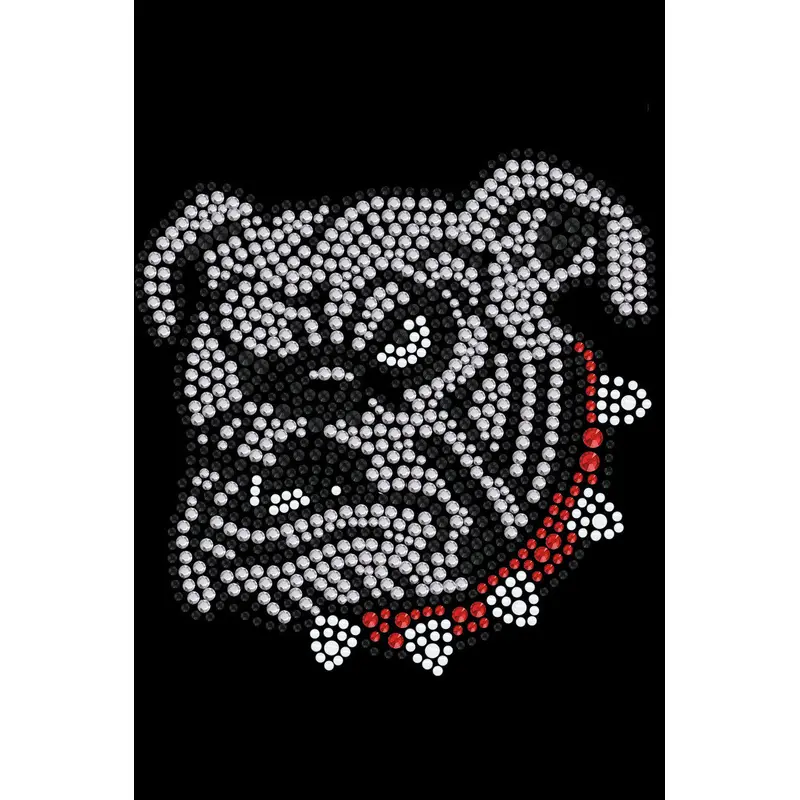 Bulldog Face (White) - bandana