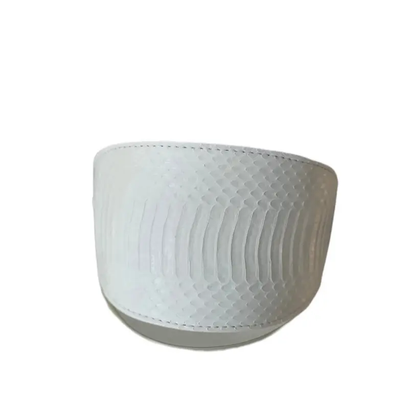 Luxury Pet Fashion Matte White Snake 4 Oval Collar