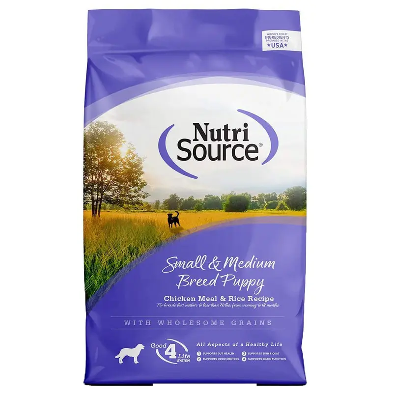 Nutrisource Small/Medium Breed Puppy Dry Dog Food - Chicken & Rice - 15lb Bag