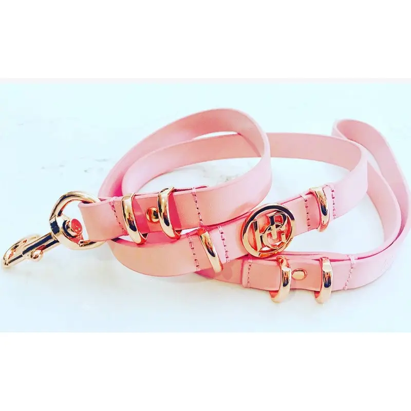 Leather Dog Lead - Peony