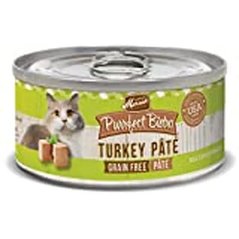 Merrick Turkey Flavor Pate Wet Cat Food for Adult  Grain-Free  5.5 oz. Can