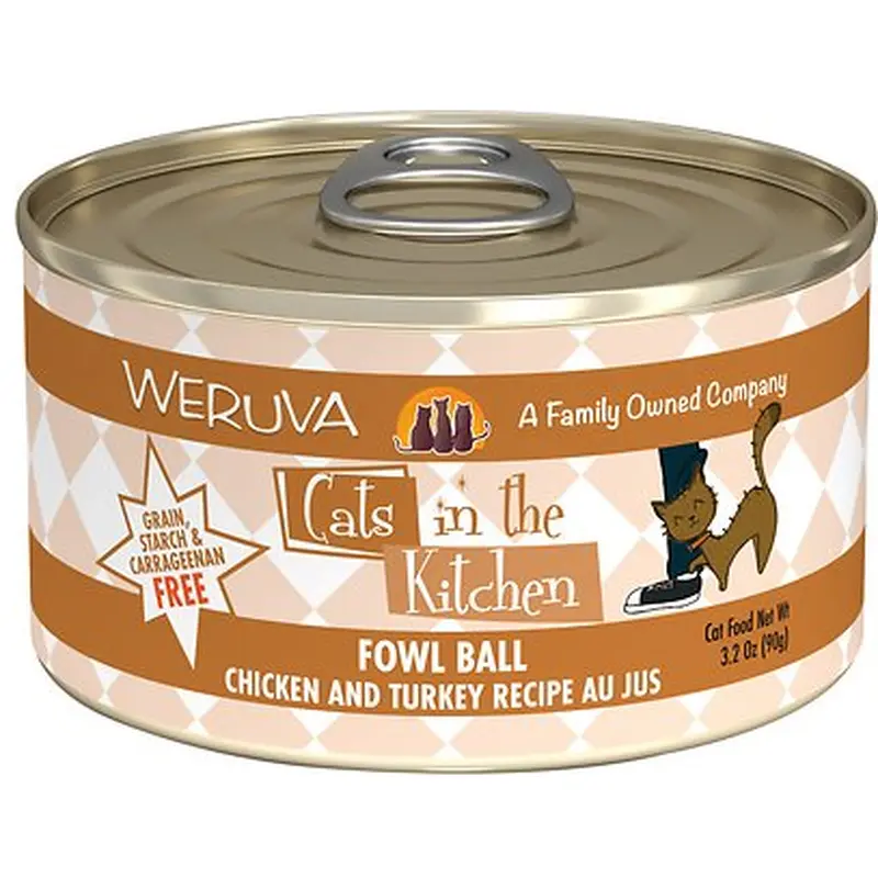 Weruva Cats in the Kitchen Fowl Ball Chicken & Turkey Au Jus