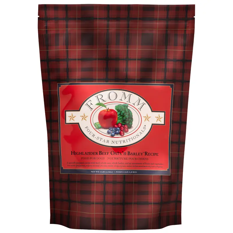 Fromm Four-Star Nutritionals Highlander Beef, Oats, 'n Barley Recipe Food for Dogs 4 lb
