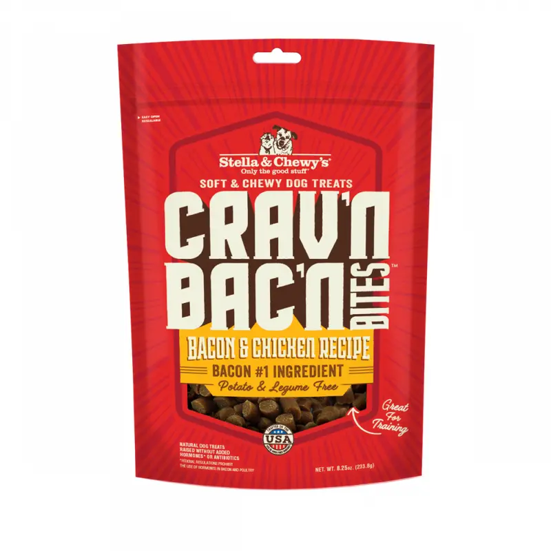 Stella & Chewy's Crav'n Bac'n Bites Bacon & Chicken Recipe Dog Treats