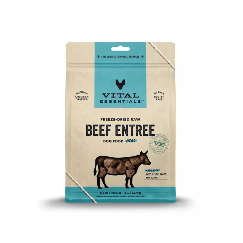 Vital Essentials Beef Nibblets Freeze Dried Dog Food