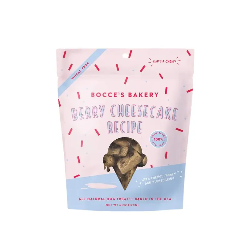 Bocce's Bakery Berry Cheesecake Soft & Chewy Treats for Pups 6oz