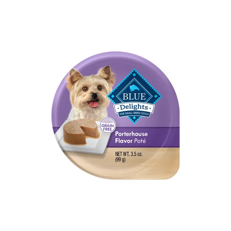 Blue Buffalo Divine Delights Porterhouse Flavor Pate Wet Dog Food, 3.5 Oz