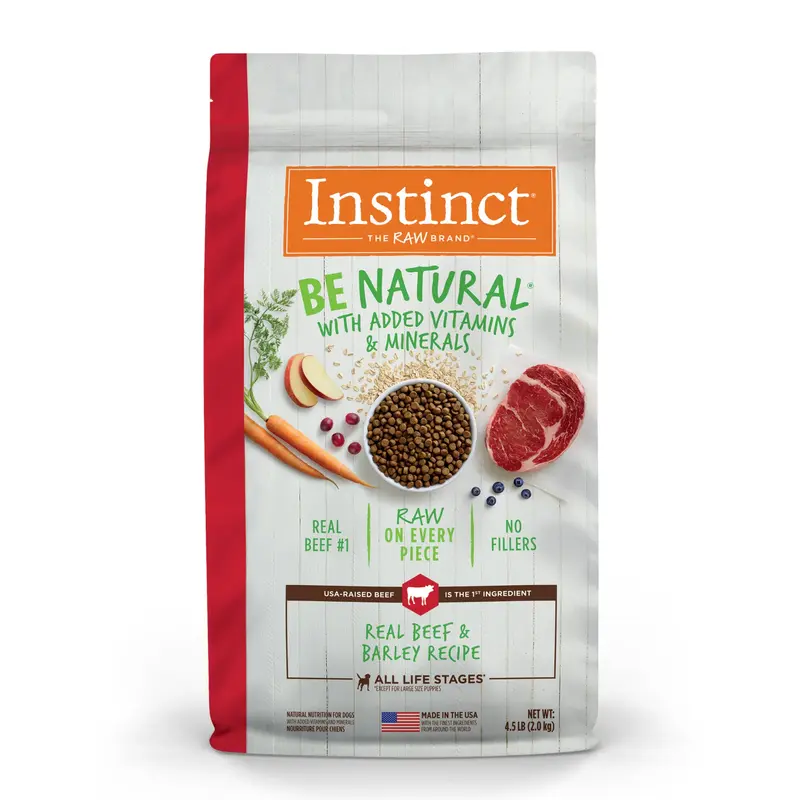 Instinct Be Natural Real Beef & Barley Dry Dog Food, 4.5lb