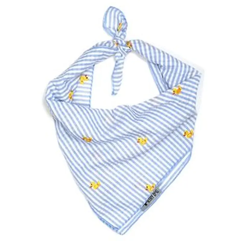 Lt. Blue Stripe Rubber Duck Tie Bandana