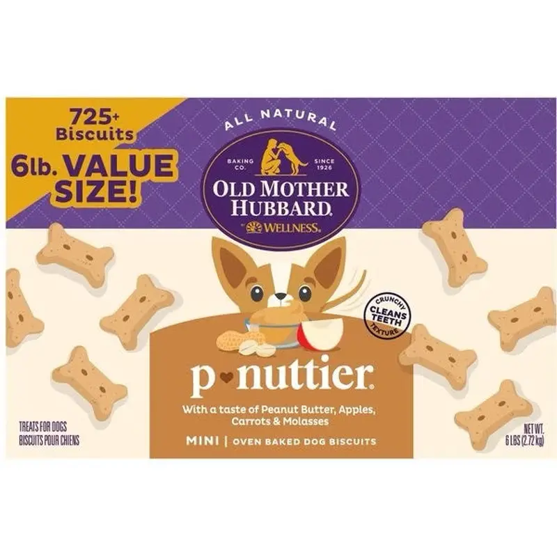 Old Mother Hubbard P-Nuttier Value Box Mini Crunchy Dog Treats (6lb)