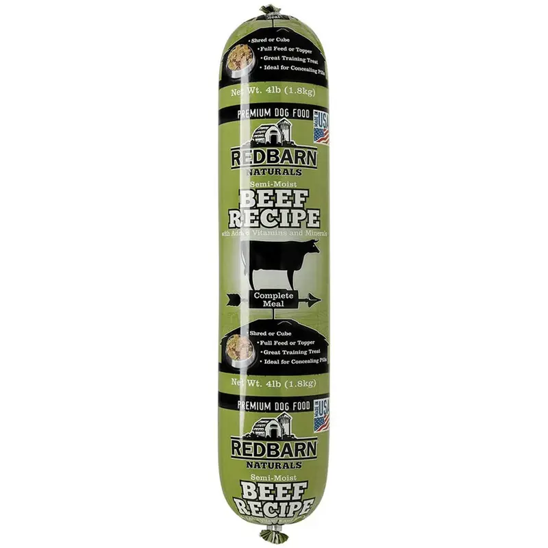 Redbarn Pet Products Natural Beef Recipe Rolled Food 4lb