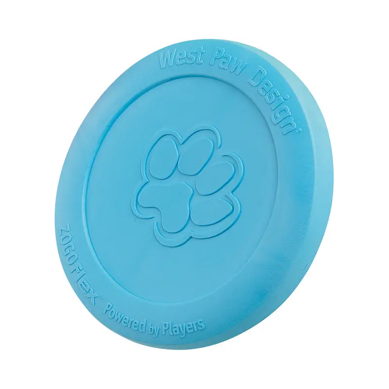 West Paw Zisc Large Aqua Frisbee Disc Dog Toy