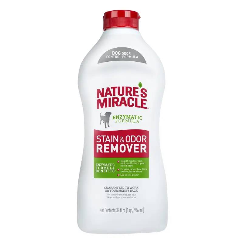 Natures Miracle P-98314 Stain & Odor Remover, Bio-Enzymatic Formula, 32-oz.