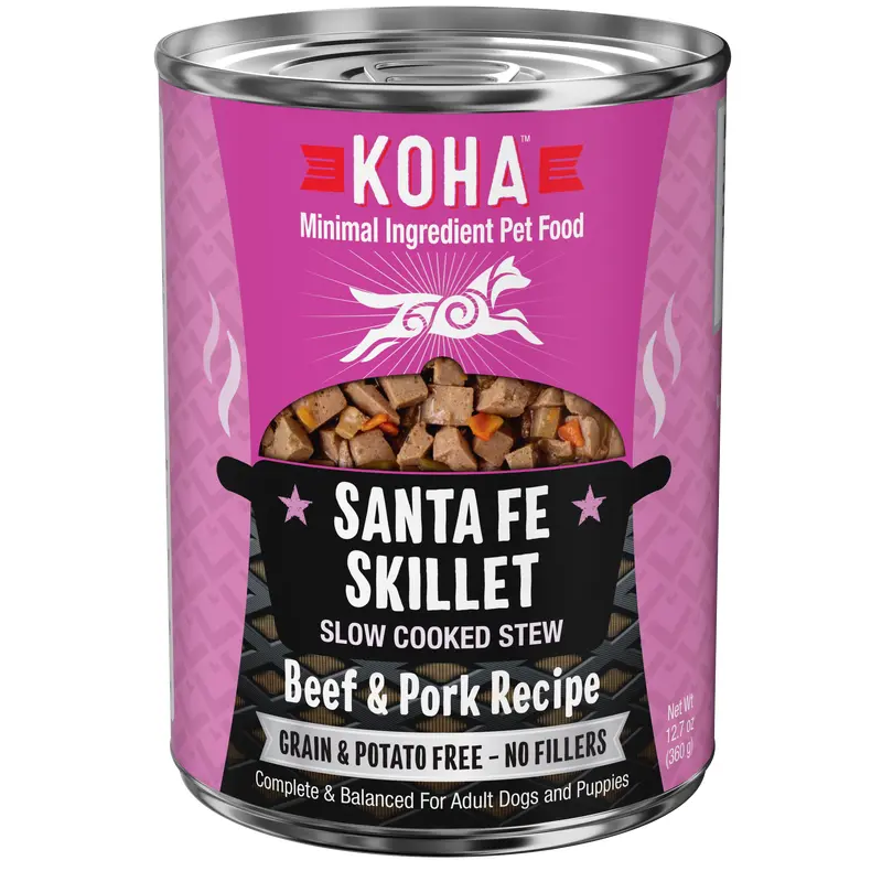 KOHA Santa Fe Skillet Slow Cooked Stew Beef & Pork Recipe for Dogs 12.7oz