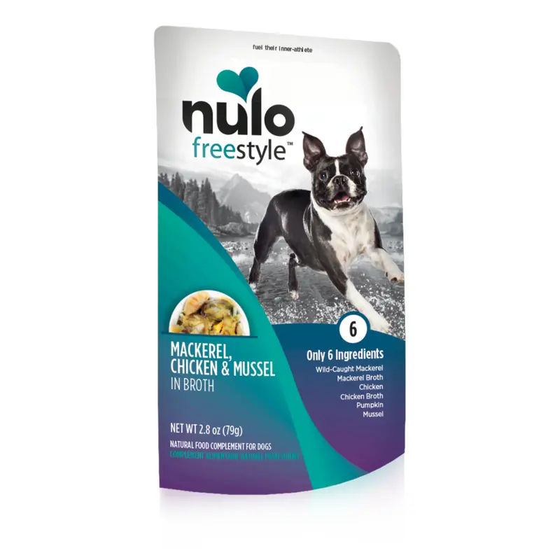 Nulo Mackerel, Chicken & Mussel Dog Pouch in Broth