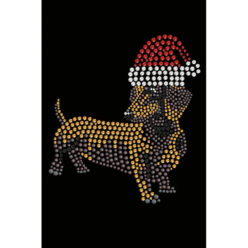 Dachshund  2 with Santa Hat - Custom Tutu