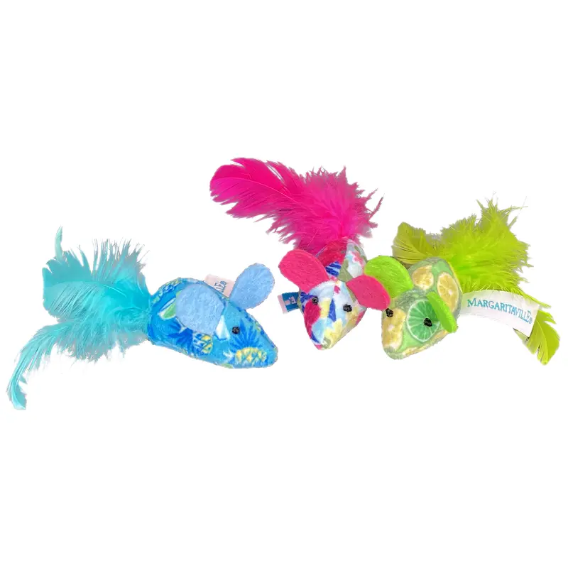 Multipet Cat Toy Margaritaville Mice 3pk