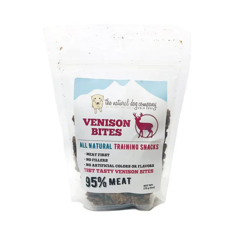 Natural Dog Company Venison 95% Meat Training Bites Dog Treats 6oz
