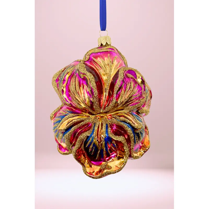 Passionate Delight Iris Polish Glass Ornament
