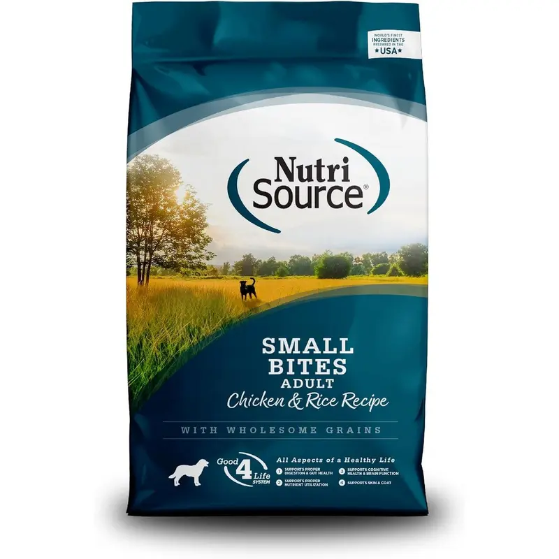 NutriSource Small Bites Dry Dog Food - Chicken & Rice - 12lb Bag