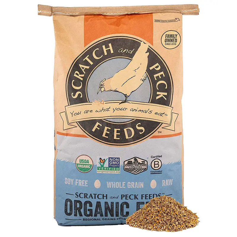 Scratch and Peck Naturally Free Organic Starter Chick Feed Soy and Corn Free 40lb