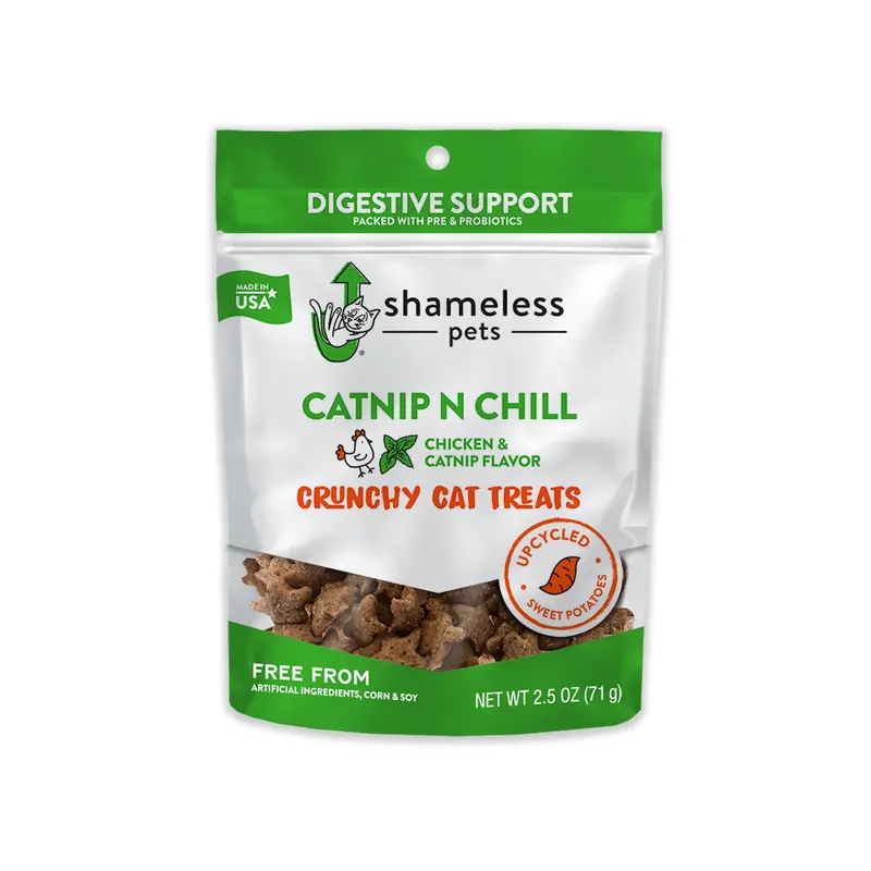 Shameless Pets Catnip N Chill Crunchy Cat Treats 2.5oz