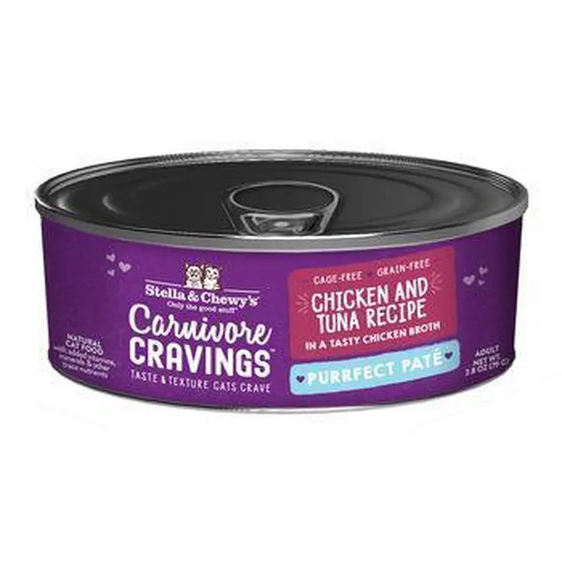 Stella & Chewys Cat Can Pate Carnivore Cravings Chicken & Tuna 2.8oz