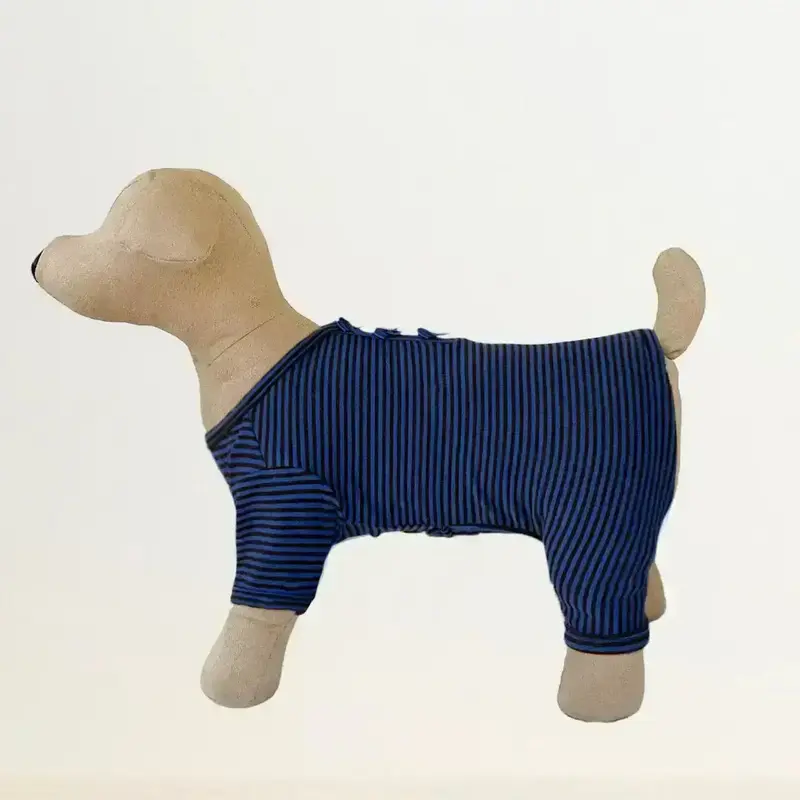 Sweet Dreams Dog Pajamas-Striped Blue