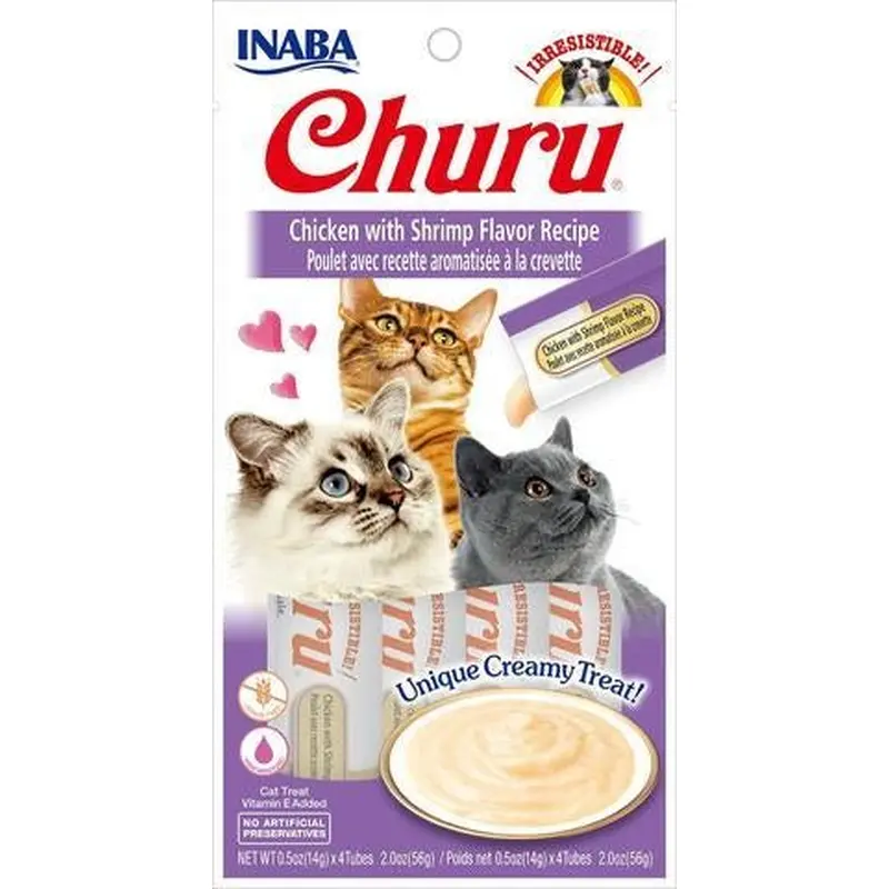 Inaba Churu Pure Chicken with Shrimp Flavor Cat Treat
