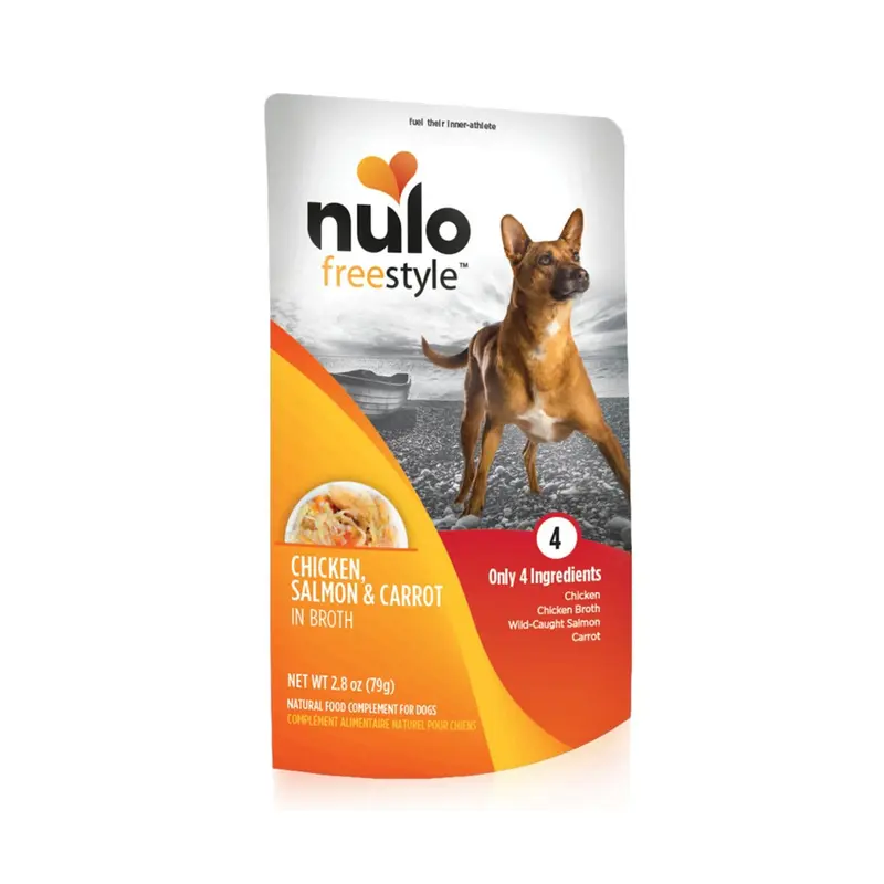 Nulo Freestyle Chicken Salmon Carrot In Broth Recipe - Wet Dog Food, 28oz Pouch