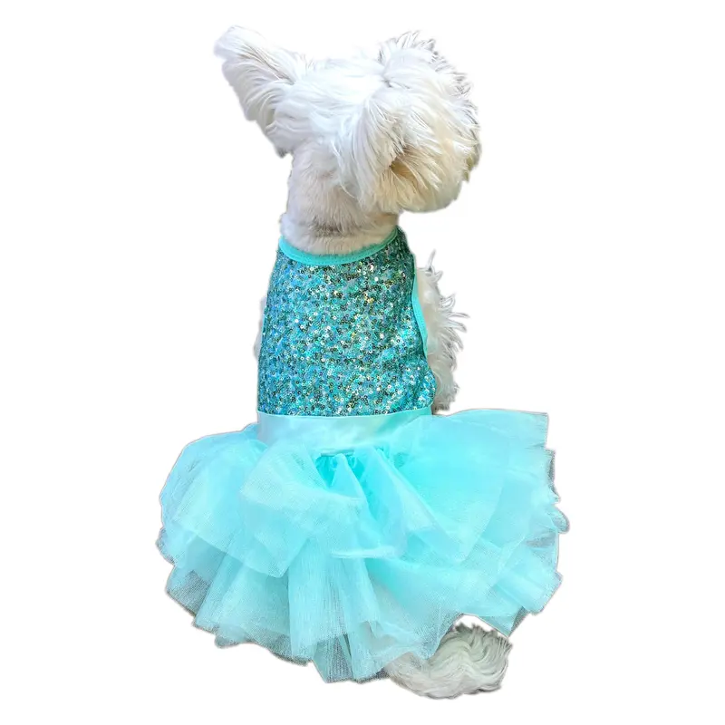 Over the Top Tricolor Sequins Tutu, Seafoam