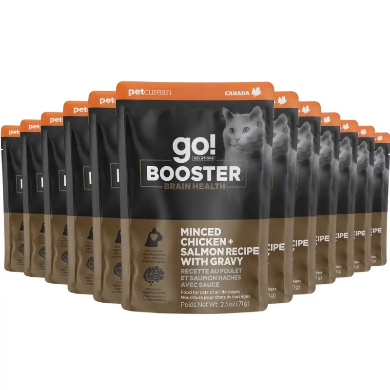 Go! Solutions Cat Booster Brain Health Chicken + Salmon Minced