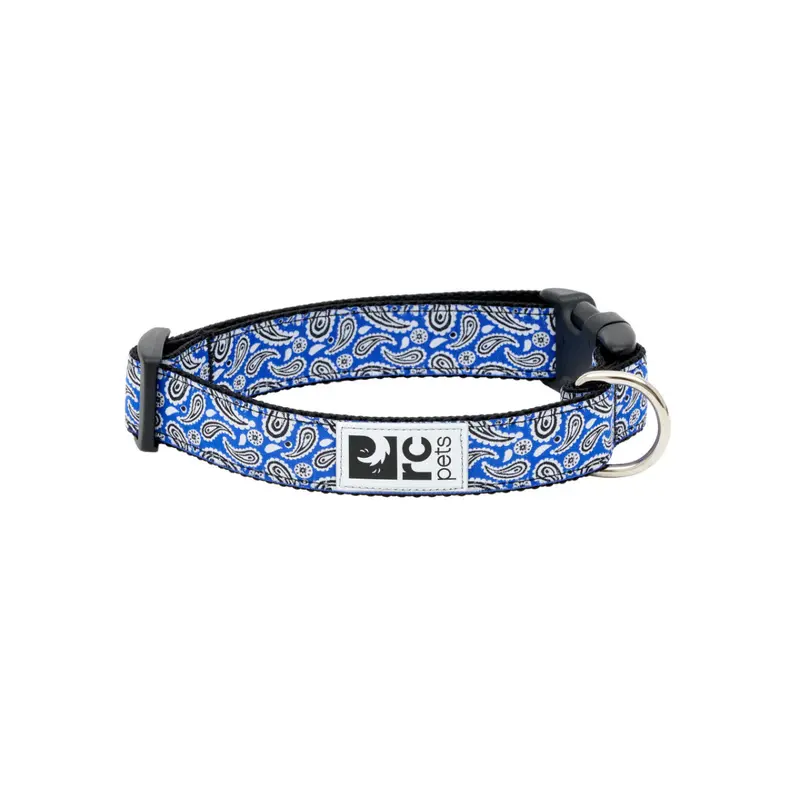 RC PETS Dog Clip Collar, Rebel Blue, M, 1"/ 12"-20"
