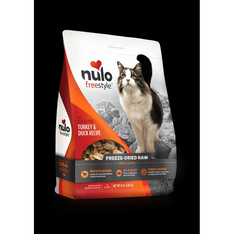 Nulo Freestyle Freeze-Dried Raw Cat Food, Turkey and Duck, 16 oz
