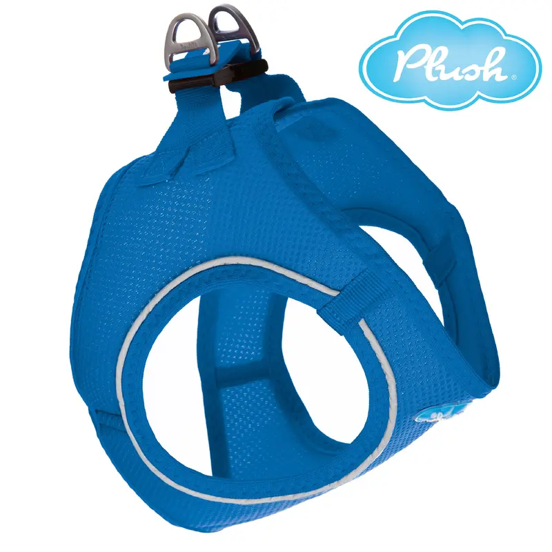 Plush Step In Dog Harness Large Blue