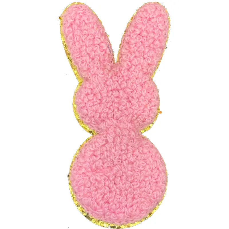 Pink Peep Chenille Bunny - Patch