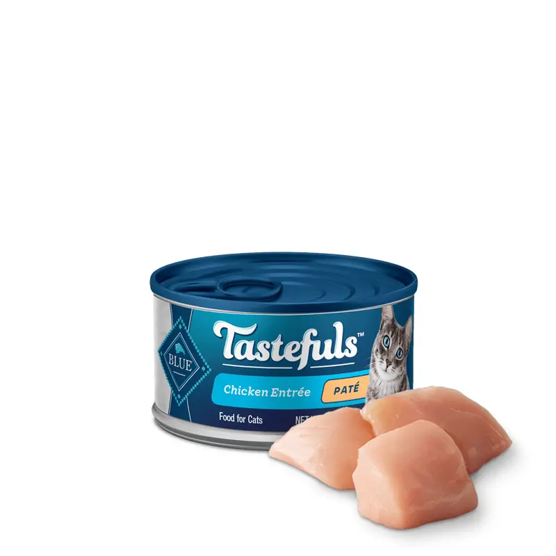 Blue Buffalo Tastefuls Indoor Pate Chicken Entree Wet Cat Cans