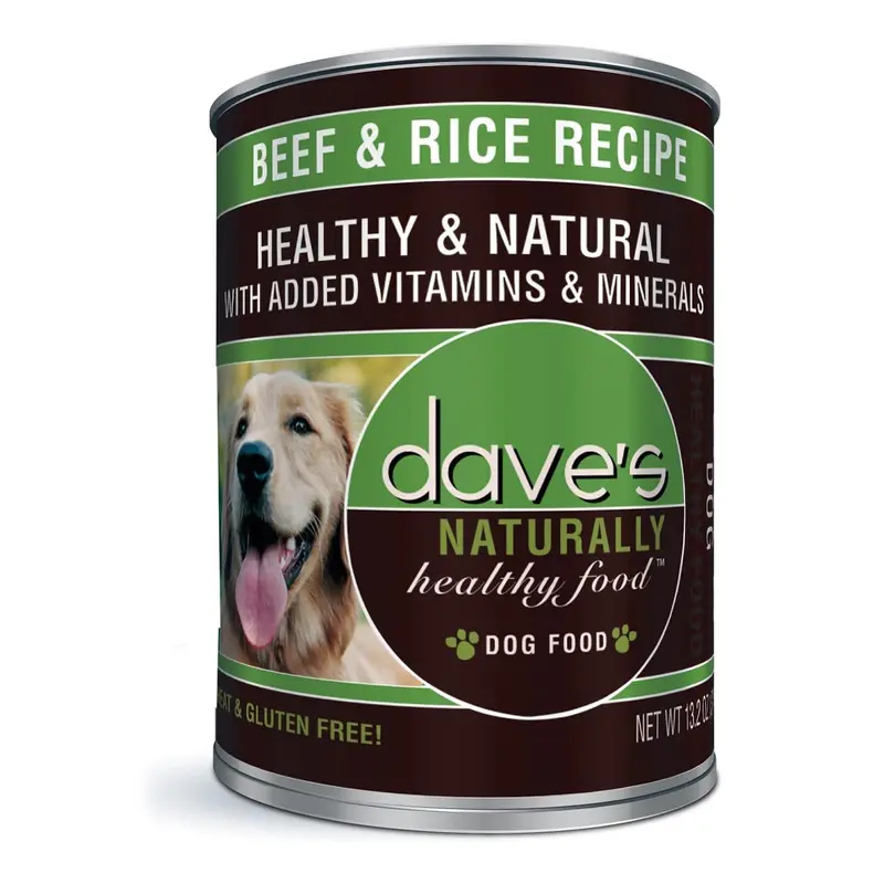 Dave's Pet Food Wet Dog Food - Beef & Rice - 13oz Can