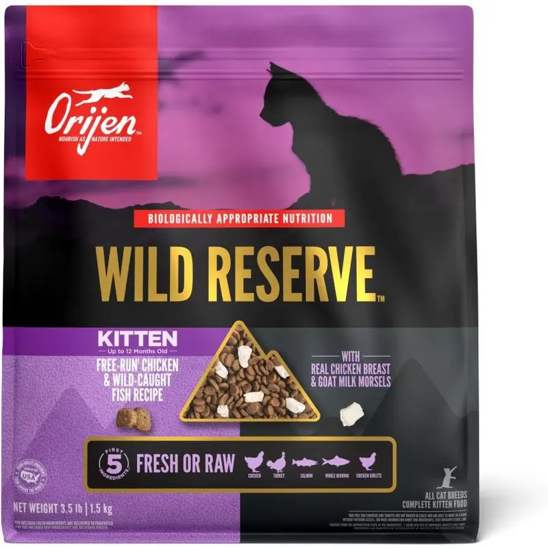 Orijen Grain Free Wild Reserve Chicken & Fish Kitten Recipe Dry Cat Food (3.5lb)