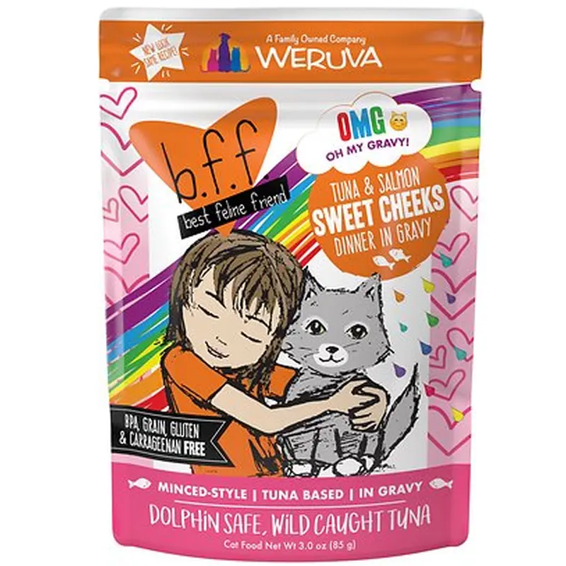 Weruva BFF OMG Tuna & Salmon Sweet Cheeks Pouch