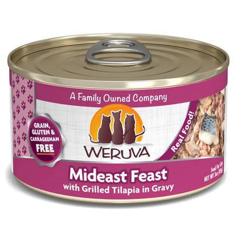 Weruva Cat Classic Can GF Tilapia - Mideast Feast 3oz