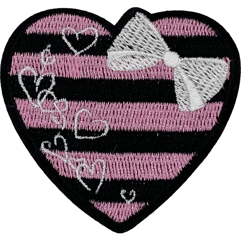 Pink and Black Heart - Patch
