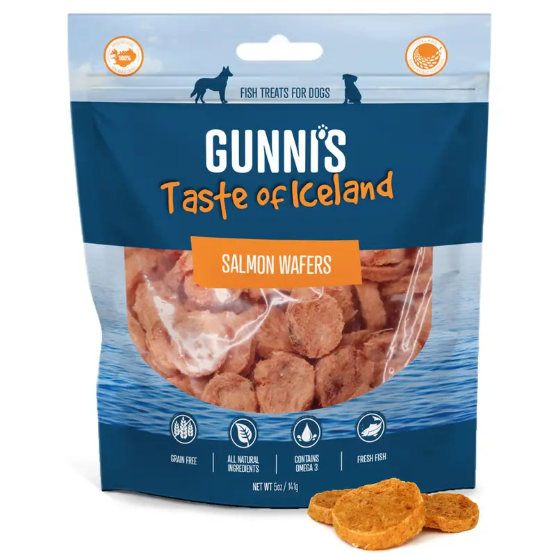 Gunnis Salmon Wafers Dog Treats (5oz)