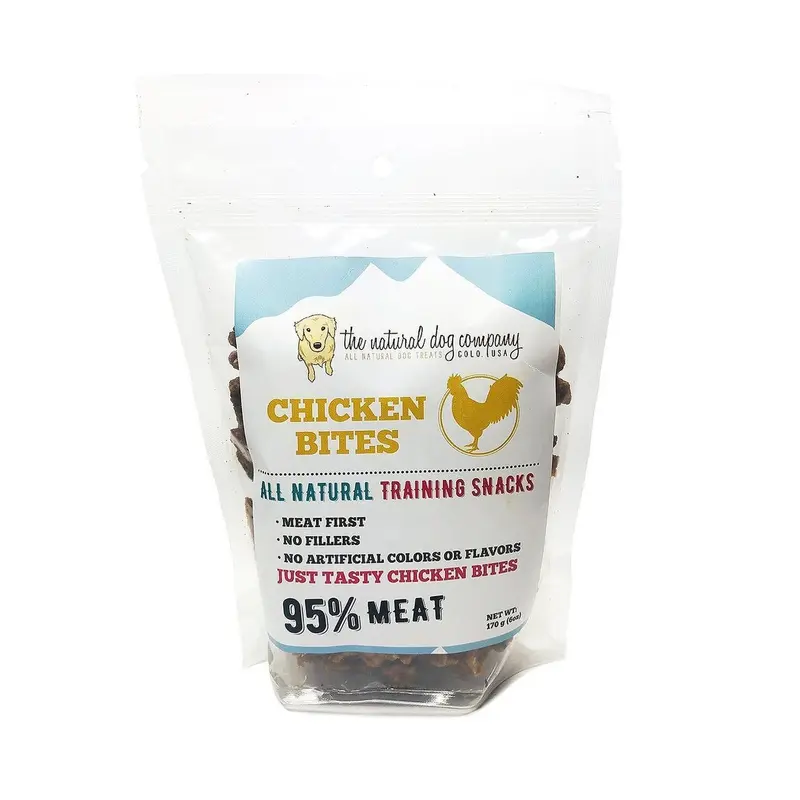 Natural Dog Company Chicken 95% Meat Training Bites Dog Treats 6oz
